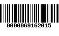 Código de Barras 0000069162015