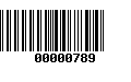 Código de Barras 00000789