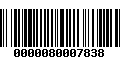 Código de Barras 0000080007838