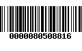 Código de Barras 0000080508816