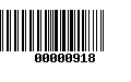 Código de Barras 00000918