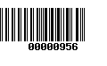 Código de Barras 00000956