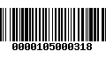 Código de Barras 0000105000318