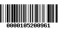 Código de Barras 0000105200961