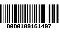 Código de Barras 0000109161497