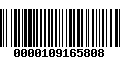 Código de Barras 0000109165808