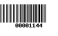 Código de Barras 00001144