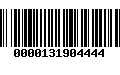 Código de Barras 0000131904444