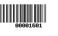 Código de Barras 00001601