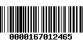 Código de Barras 0000167012465