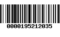 Código de Barras 0000195212035