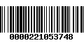 Código de Barras 0000221053748