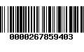 Código de Barras 0000267859403