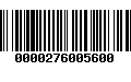 Código de Barras 0000276005600