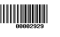 Código de Barras 00002929