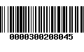 Código de Barras 0000300208045