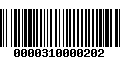 Código de Barras 0000310000202