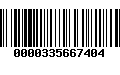 Código de Barras 0000335667404