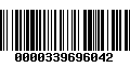 Código de Barras 0000339696042