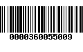 Código de Barras 0000360055009