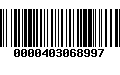 Código de Barras 0000403068997