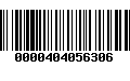 Código de Barras 0000404056306