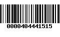 Código de Barras 0000404441515