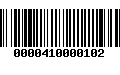 Código de Barras 0000410000102