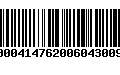 Código de Barras 00004147620060430090