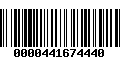 Código de Barras 0000441674440