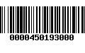 Código de Barras 0000450193000