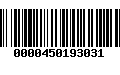 Código de Barras 0000450193031