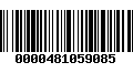 Código de Barras 0000481059085