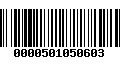 Código de Barras 0000501050603