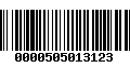 Código de Barras 0000505013123