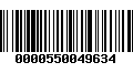 Código de Barras 0000550049634