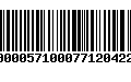 Código de Barras 000057100077120422