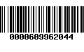 Código de Barras 0000609962044