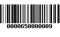 Código de Barras 0000650000009