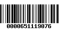 Código de Barras 0000651119076