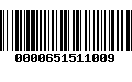 Código de Barras 0000651511009