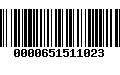 Código de Barras 0000651511023