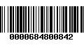 Código de Barras 0000684800842