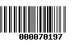 Código de Barras 000070197