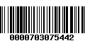 Código de Barras 0000703075442