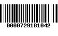 Código de Barras 0000729181042