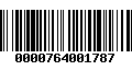 Código de Barras 0000764001787