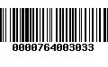 Código de Barras 0000764003033