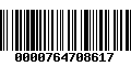 Código de Barras 0000764708617