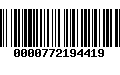 Código de Barras 0000772194419